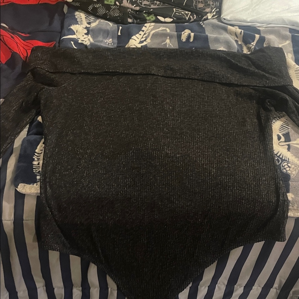 Black Off-Shoulder Sweater
